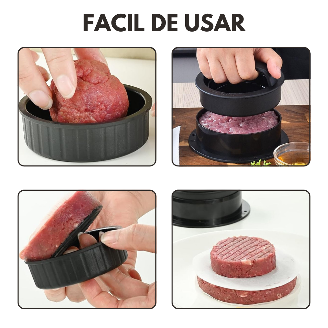 Prensa MultiBurger™ 3 en 1 + (KIT GRATIS: 100 papeles, pala especializada y E-Book)