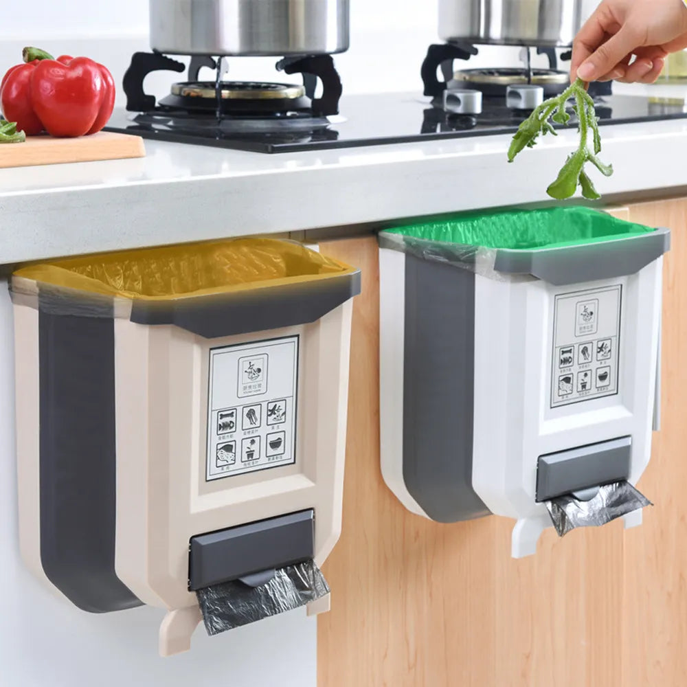 Basura plegable TrashPro™ (+ PACK 3 rollos bolsas biodegradable).